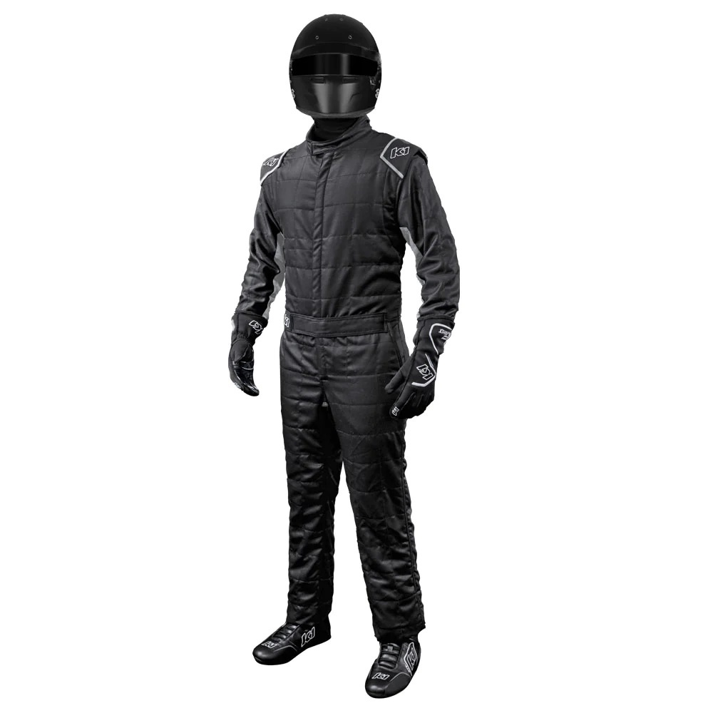 [K1R20-OTL-NG-S] K1 Racegear - Suit Outlaw Small Black / Gray SFI 3.2A/5