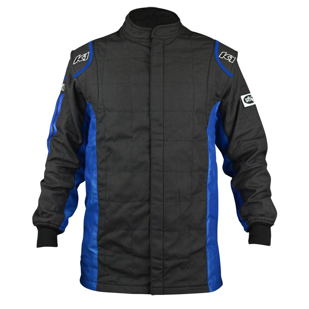 [K1R21-SPT-NB-L] K1 Racegear - Jacket Sportsman Black / Blue Large