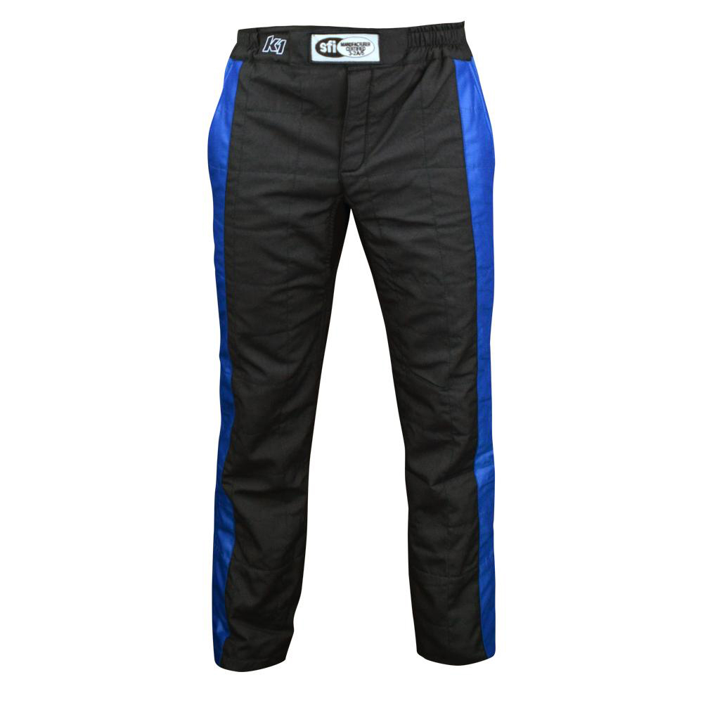 [K1R22-SPT-NB-S] K1 Racegear - Pant Sportsman Black / Blue Small