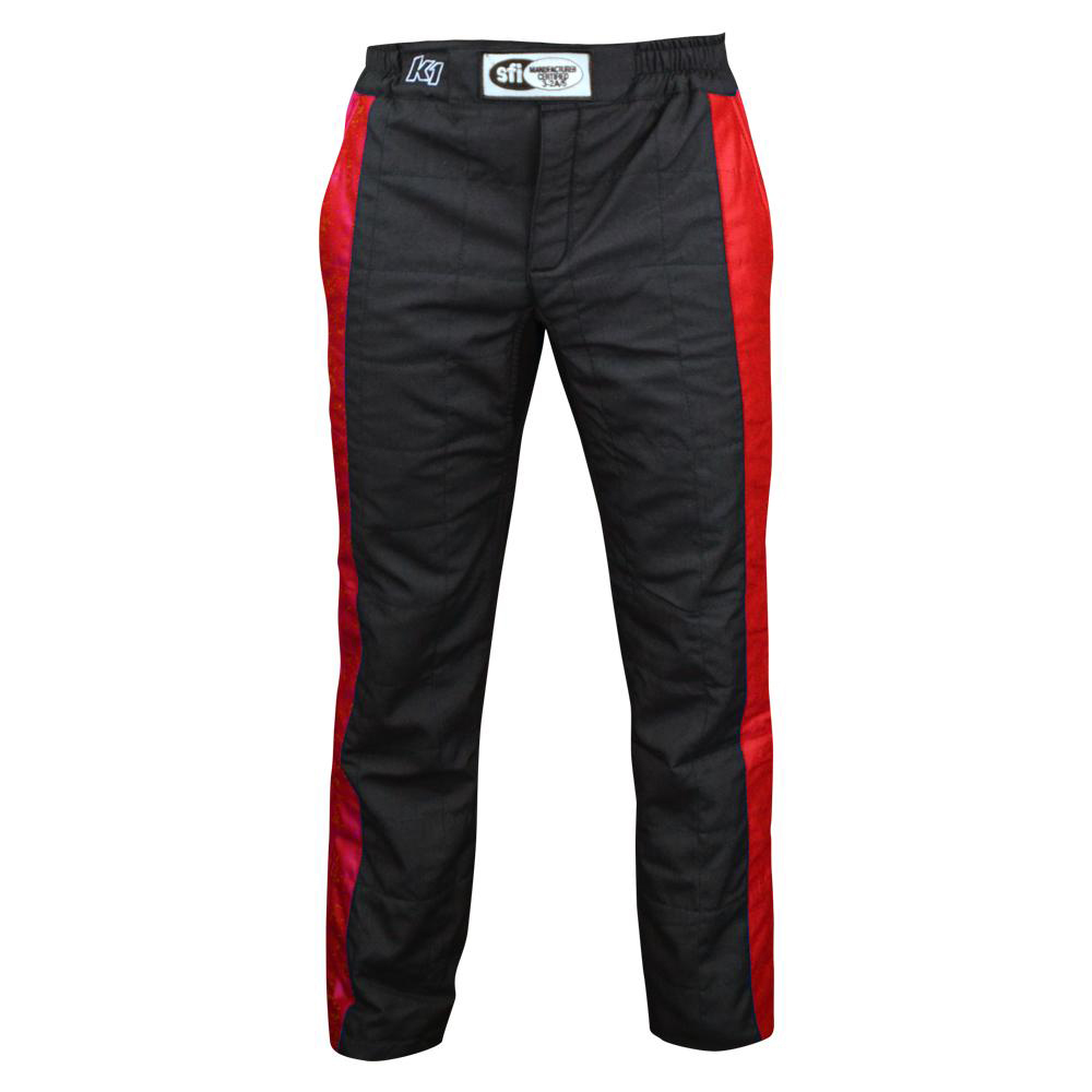 [K1R22-SPT-NR-XL] K1 Racegear - Pant Sportsman Black / Red X-Large