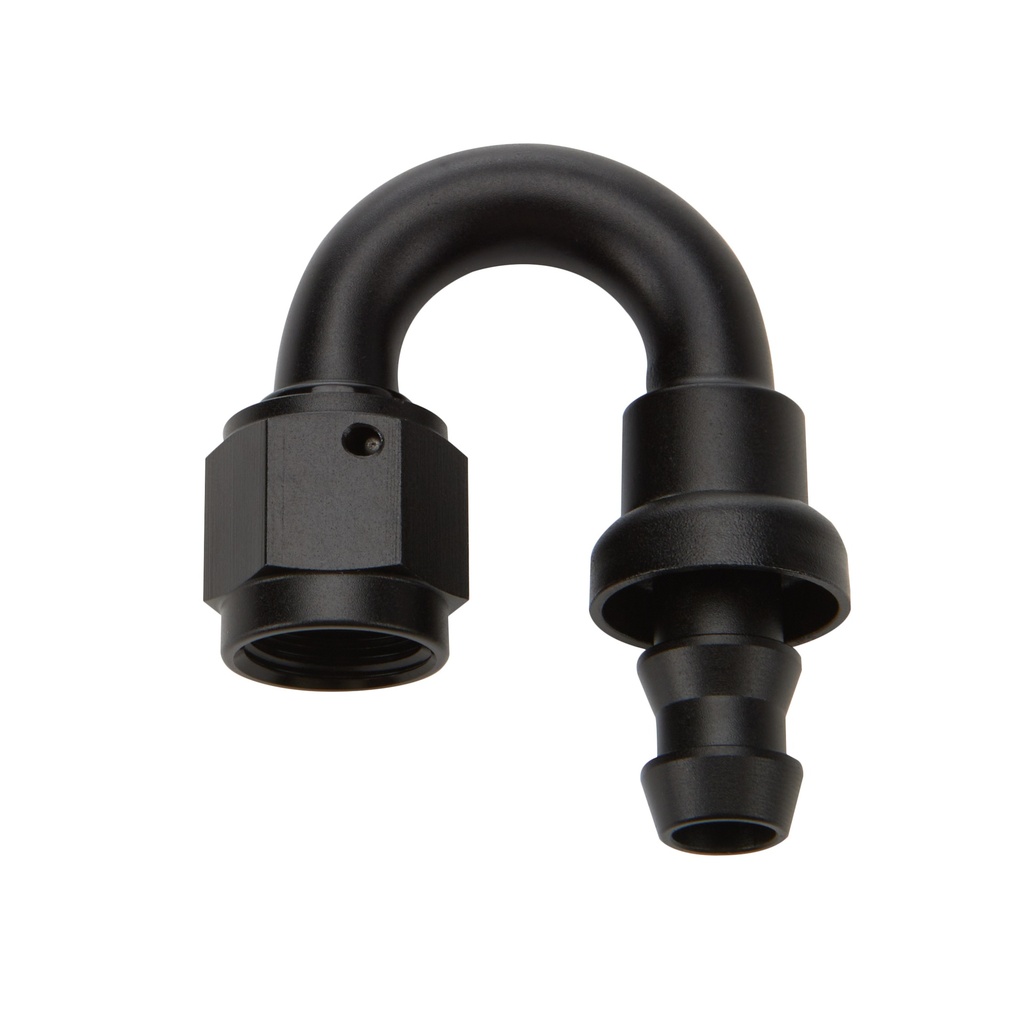 Allstar Performance - Pushlock Hose End Black 180 Deg Elbow -10