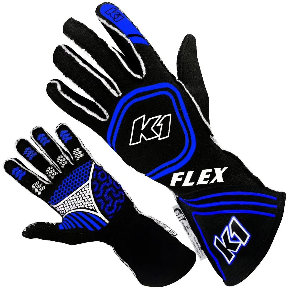 [K1R23-FLX-NB-M] K1 Racegear - Glove Flex Medium Black/Blue