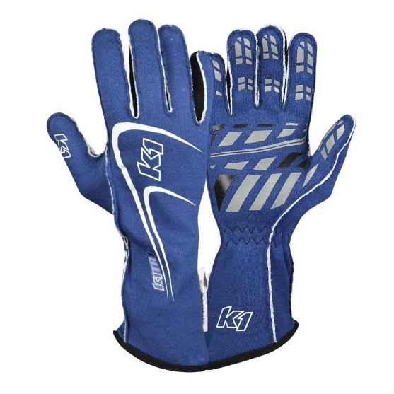 [K1R23-TR1-B-L] K1 Racegear - Glove Track1 Blue Large SFI 5