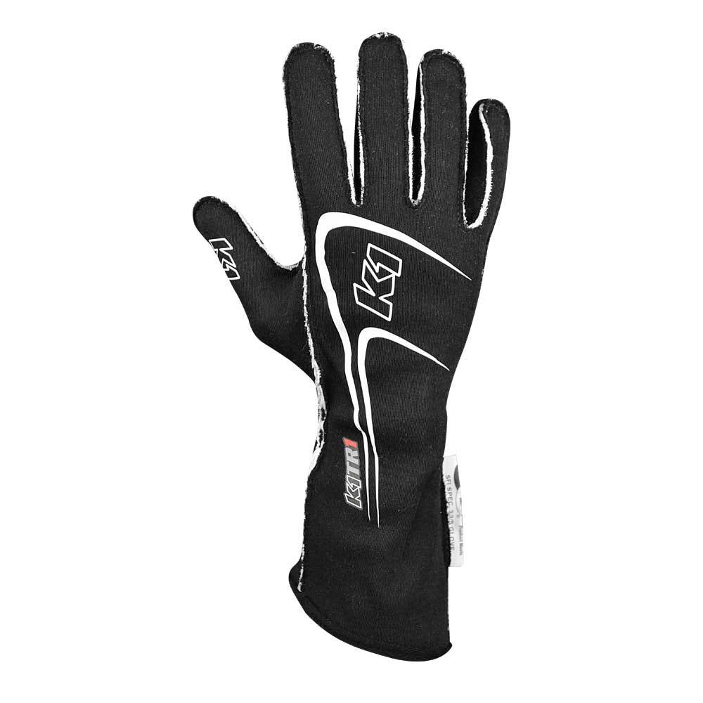 [K1R23-TR1-N-2XS] K1 Racegear - Glove Track 1 Black XX-Small Youth