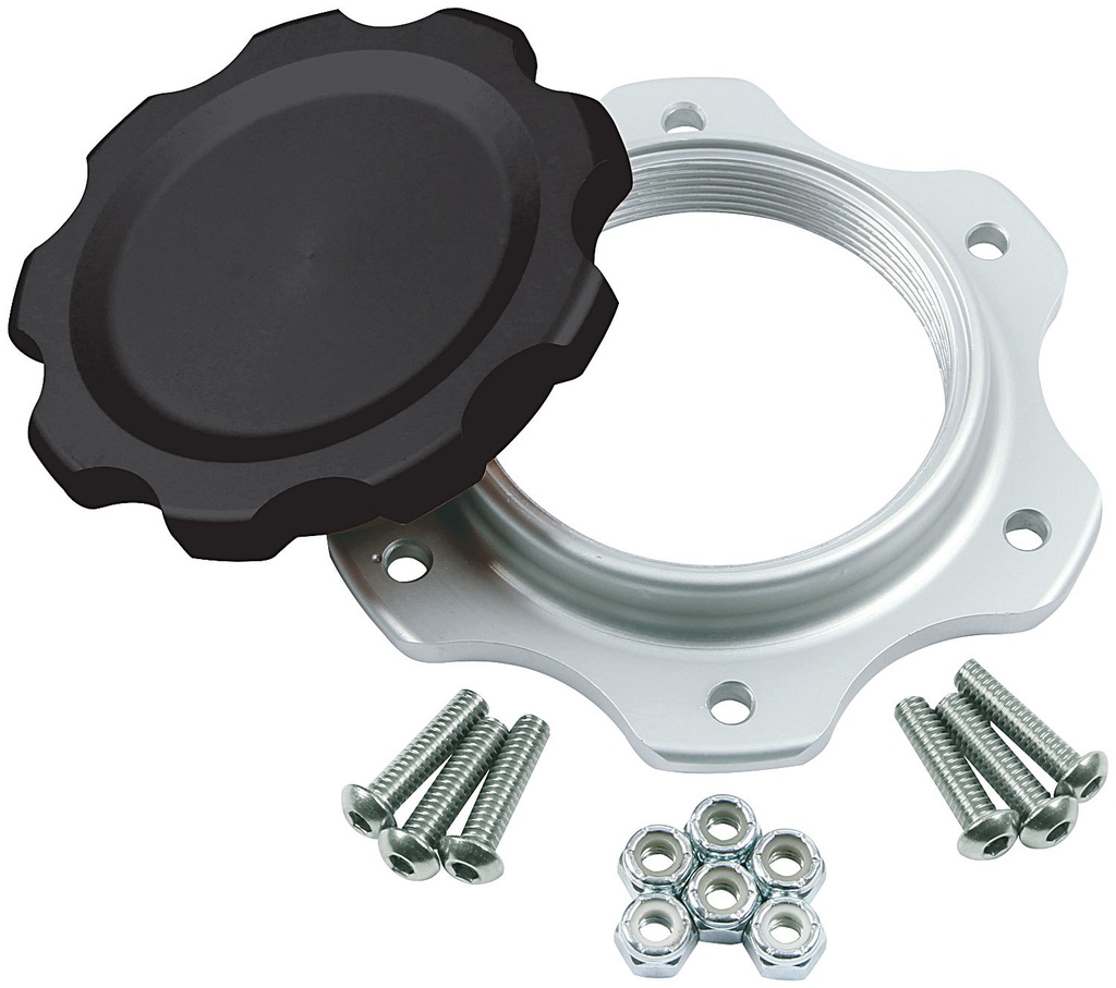 [ALL40137] Allstar Performance - Fuel Cell Cap and Bung JAZ 6-Bolt Black