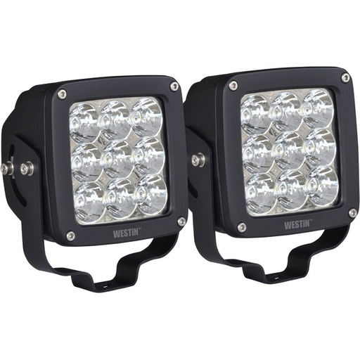 [WES09-12219B-PR] Westin - Axis Led Auxiliary Light SquareFlood Pattern Pair