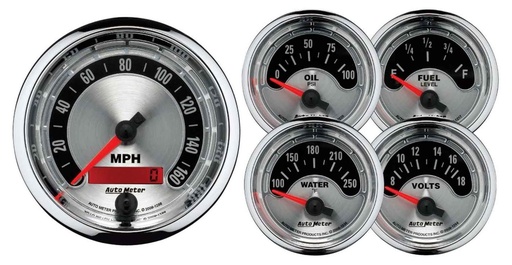 [ATM1202] Autometer - A/M 5-Piece Gauge Kit
