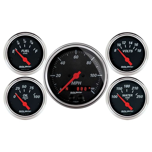 [ATM1450] Autometer - Designer Black Gauge Kit W/Gps Speedo