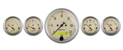 [ATM1809] Autometer - A/B 5pc. Gauge Kit w/Elec. Speedo