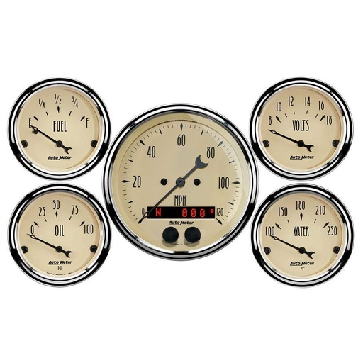 [ATM1850] Autometer - Antique Beige Gauge Kit W/Gps Speedo