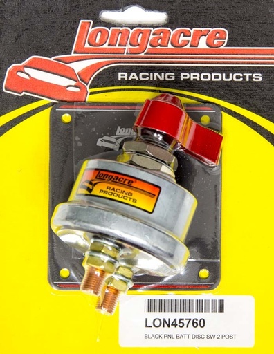 [LON52-45760] Longacre - Battery Disconnect Panel Black 2 Post