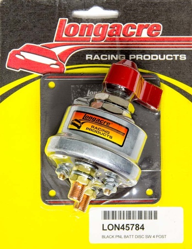 [LON52-45784] Longacre - Battery Disconnect Panel Black 4 Post