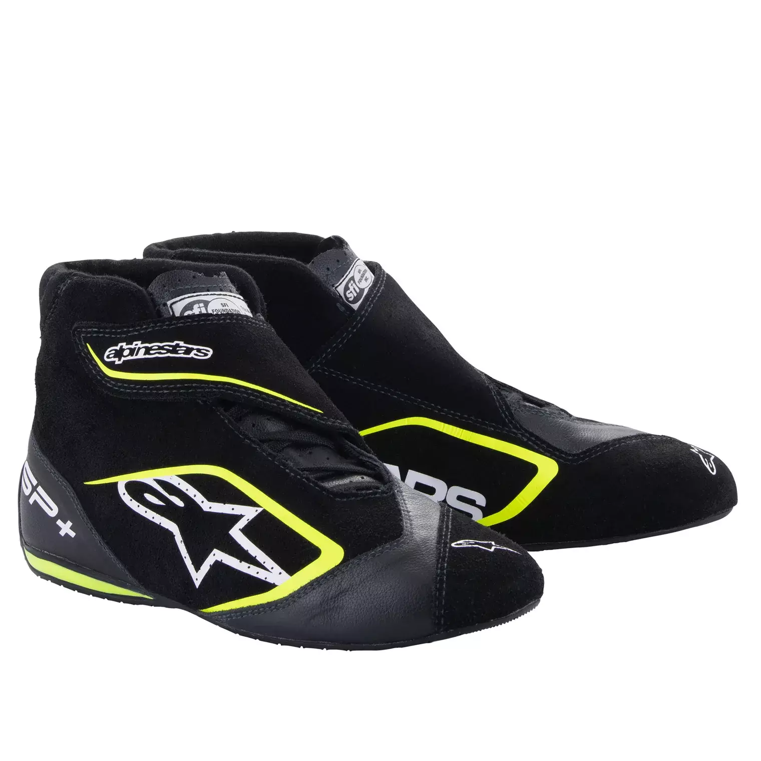 [ALP2710823-155-9.5] Alpinestars Usa - Shoes Sp+ Black / Yellow Flou 9.5