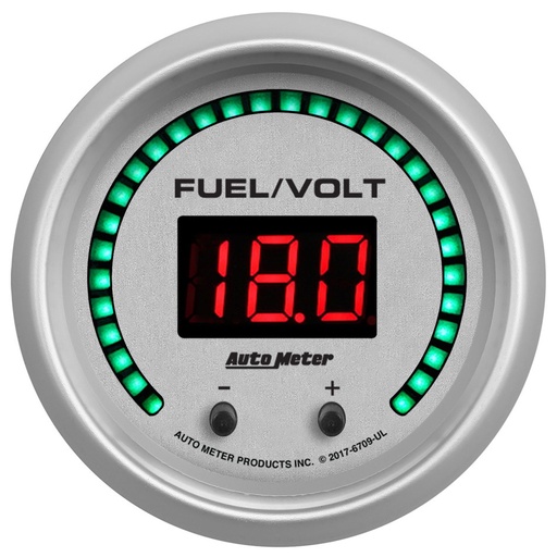 [ATM6709-UL] Autometer - 2-1/16 Fuel/Volt Gauge Elite Digital UL Series
