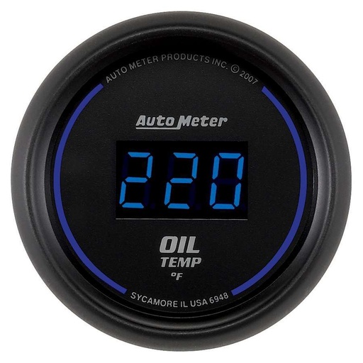 [ATM6948] Autometer - 2-1/16in Cobalt Oil Temp Gauge Digital 340F