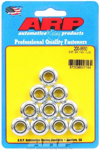 [ARP200-8650] ARP - Hex Nuts - 3/8-24 (10)