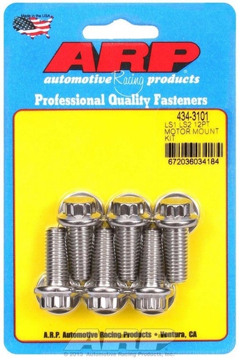 [ARP434-3101] ARP - S/S Motor Mount Bolt Kit 12pt. LS1/LS2
