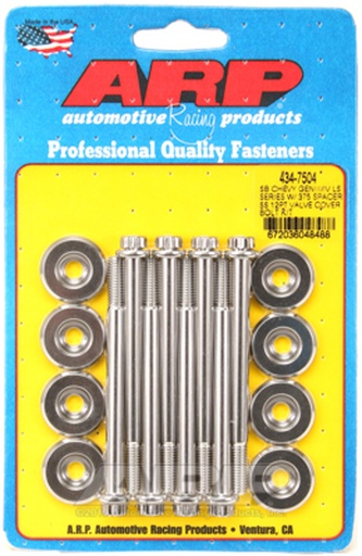 [ARP434-7504] ARP - Valve Cover 12pt Ss Bolt Kit Gm Ls E/.375 Spacer