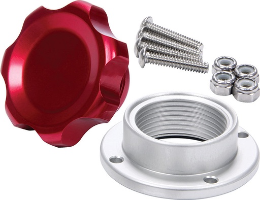 [ALL36182] Allstar Performance - Filler Cap Red With Bolt-In Alum Bung Small