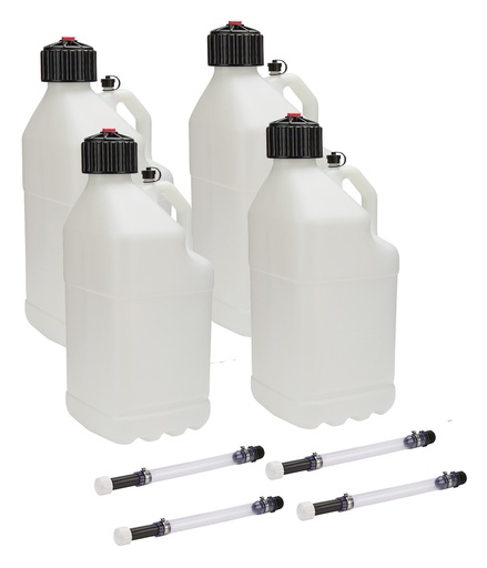 [ALL40120-4] Allstar Performance - Utility Jug 5 Gal W/ Filler Hose Clear 4pk