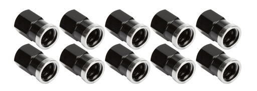 [ALL72058] Allstar Performance - QC Cover Nuts Short Black 10pk