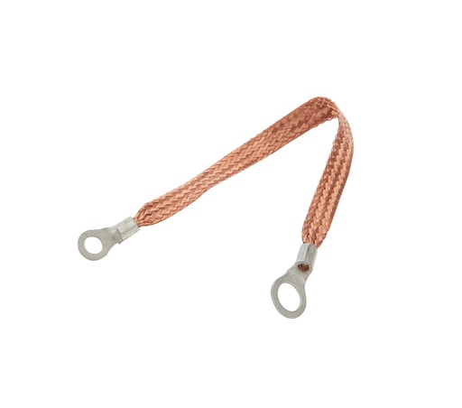 [ALL76329-9] Allstar Performance - Copper Ground Strap 9in W/ 1/4in And 3/8in Ring