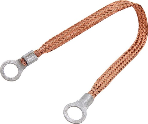 [ALL76330-12] Allstar Performance - Copper Ground Strap 12in w/ 3/8in Ring Terminals