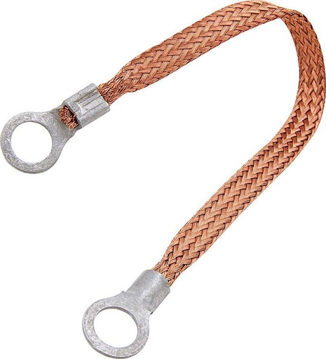 [ALL76330-6] Allstar Performance - Copper Ground Strap 6in W/ 3/8in Ring Terminals