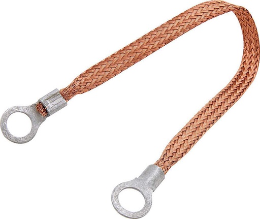 [ALL76330-9] Allstar Performance - Copper Ground Strap 9in w/ 3/8in Ring Terminals