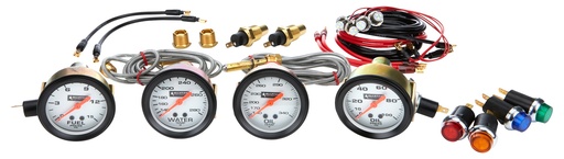 [ALL80083] Allstar Performance - 4 Gauge Kit OP/WT/OT/FP NO PLATE