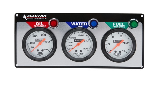 [ALL80092] Allstar Performance - 3 Gauge Panel ALL OP/WT/FP