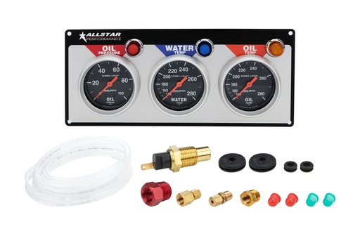 [ALL80112] Allstar Performance - 3 Gauge Panel A/M OP/WT/OT Sport-Comp