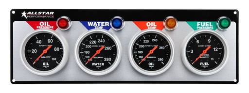 [ALL80114] Allstar Performance - 4 Gauge Panel A/M OP/WT/OT/FP Sport-Comp