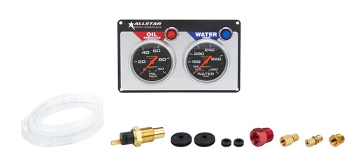 [ALL80120] Allstar Performance - 2 Gauge Panel A/M OP/WT Liquid Filled