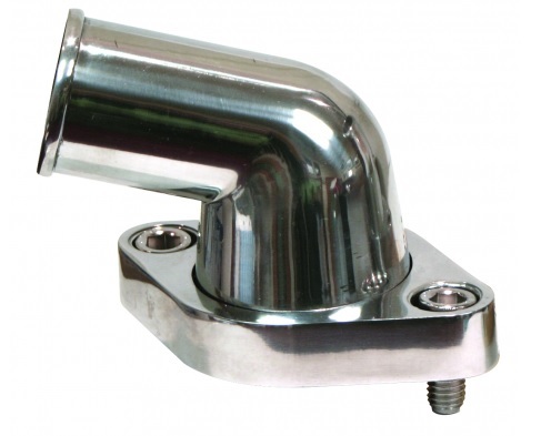 [AFC80312-15] AFCO Racing - Water Neck Swivel 15 Deg Polished Alum